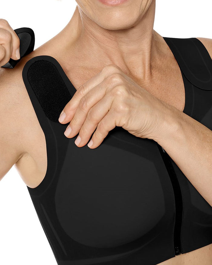 Amoena Lymph Flow Wire Free Front Closure Bra - Black