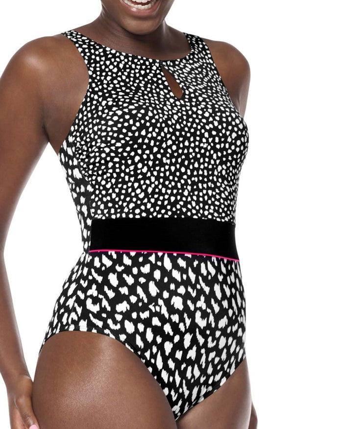Amoena Manila High Neck One-Piece Swimsuit - Black