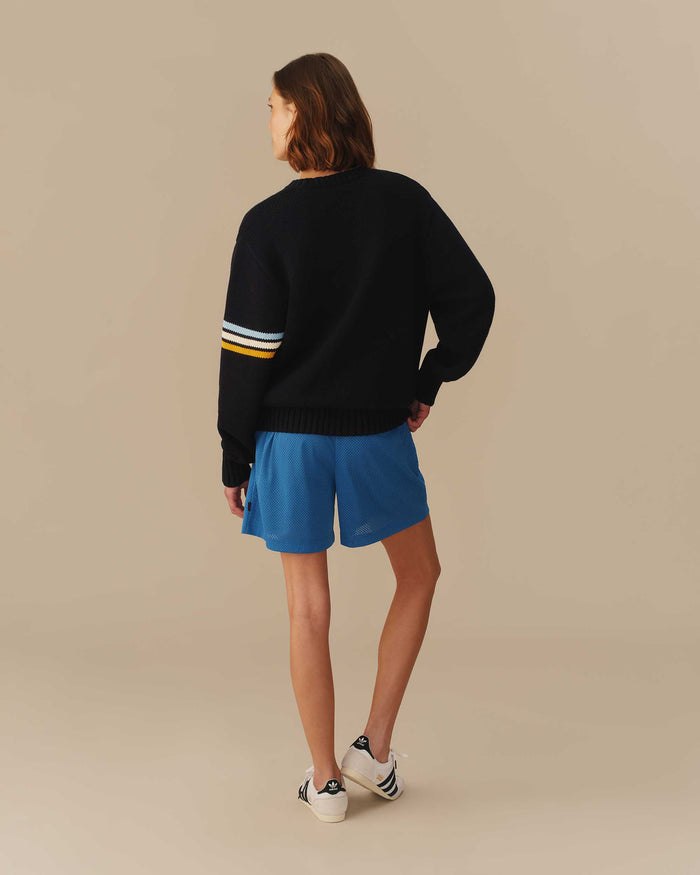 Argentina Flag Crewneck Sweater Navy
