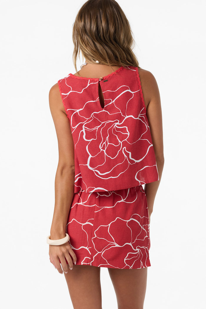 Athena Floral Top - Lifeguard Red | O'Neill