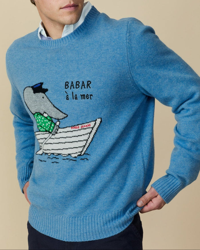 Babar Cashmere Sweater Blue