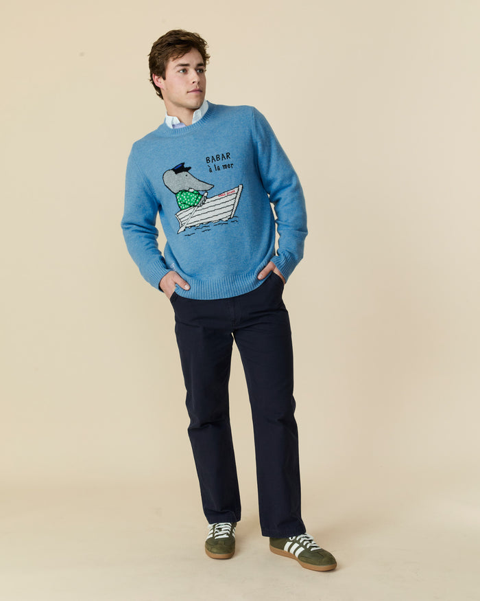 Babar Cashmere Sweater Blue