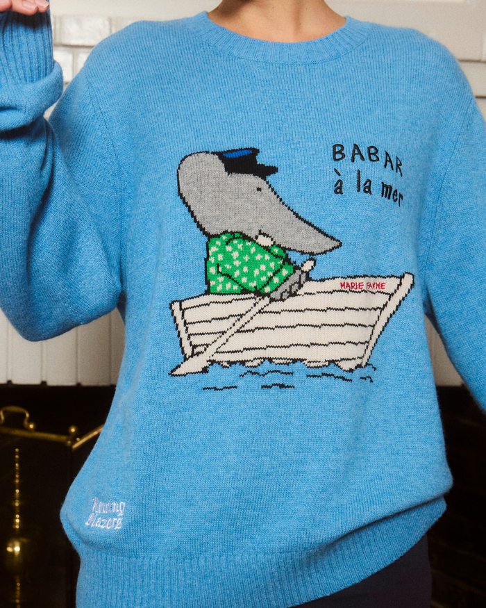 Babar Cashmere Sweater Blue