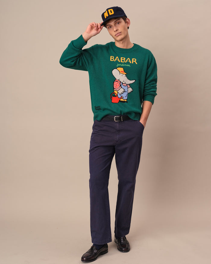 Babar Jardinier Cashmere Sweater Green