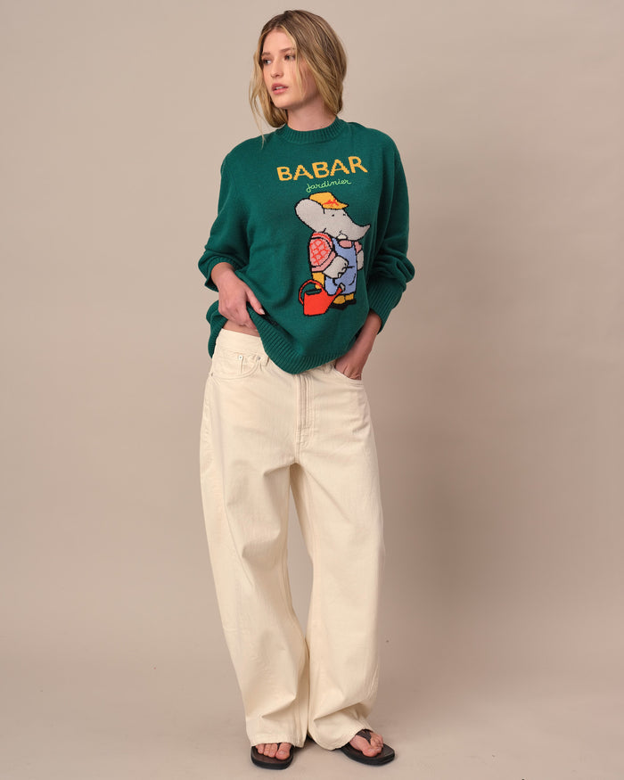 Babar Jardinier Cashmere Sweater Green