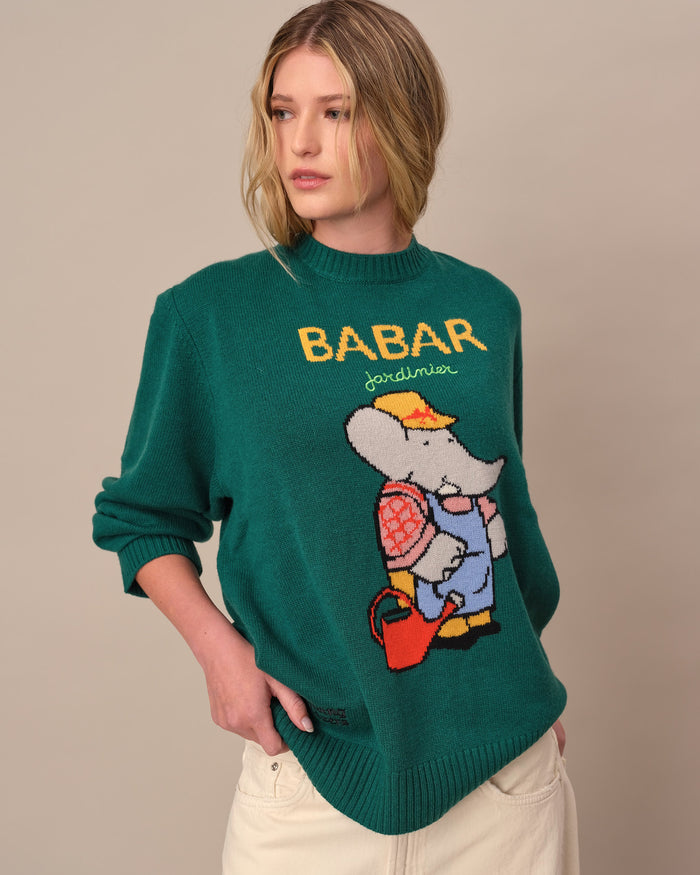 Babar Jardinier Cashmere Sweater Green