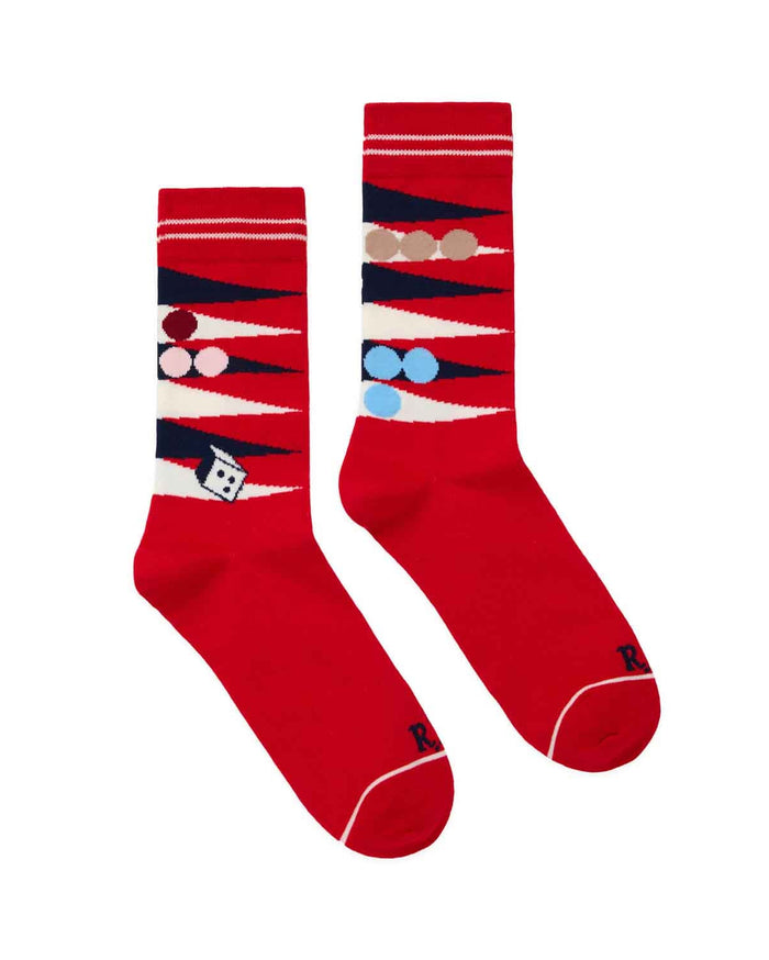 Backgammon Socks Red