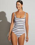 Roidal Bambu Soft Cup Swimsuit - White and Brown - Simply Beach UK