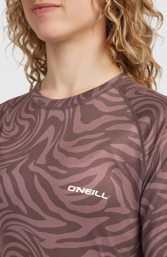 Baselayer Top | Purple Grey Swirl Zebra
