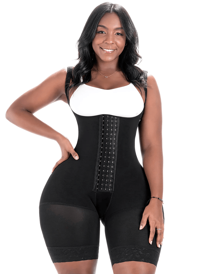 ShapewearUSA - Bling Shapers Colombian Faja Black with Butt Lift Curvy Hips