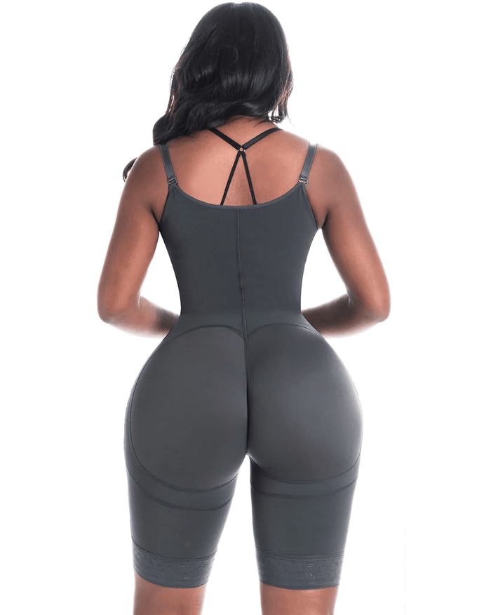 ShapewearUSA - Bling Shapers Colombian Faja Black with Butt Lift Wide Hips 2