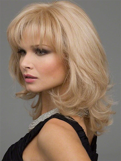 Blonde Bob Short Micro Curly Air Bangs Synthetic Wigs
