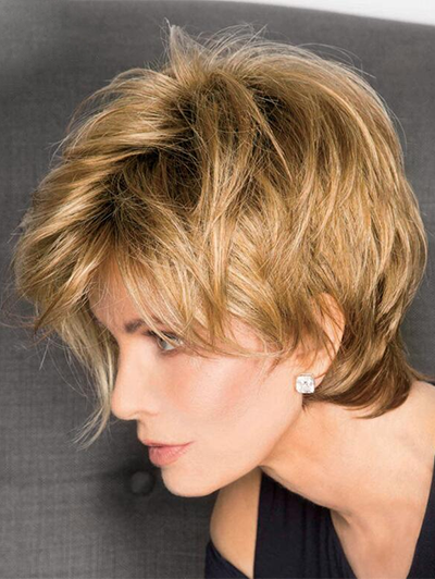 Blonde Short Edgy Asymmetrical Pixie Cut Synthetic Wigs
