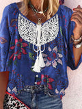 Bohemian Casual Loose Lace Floral Top