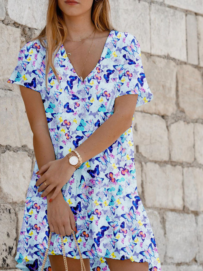 Bohemian Retro Casual Loose Sling Top Floral Pants Set
