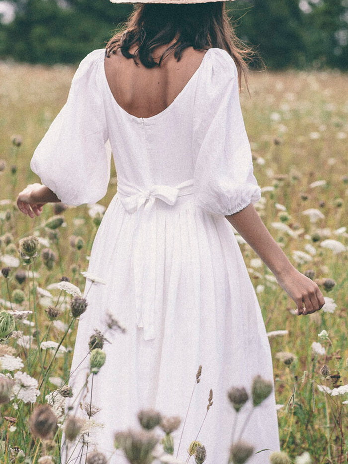 Bohemian Solid Color Maxi Dress