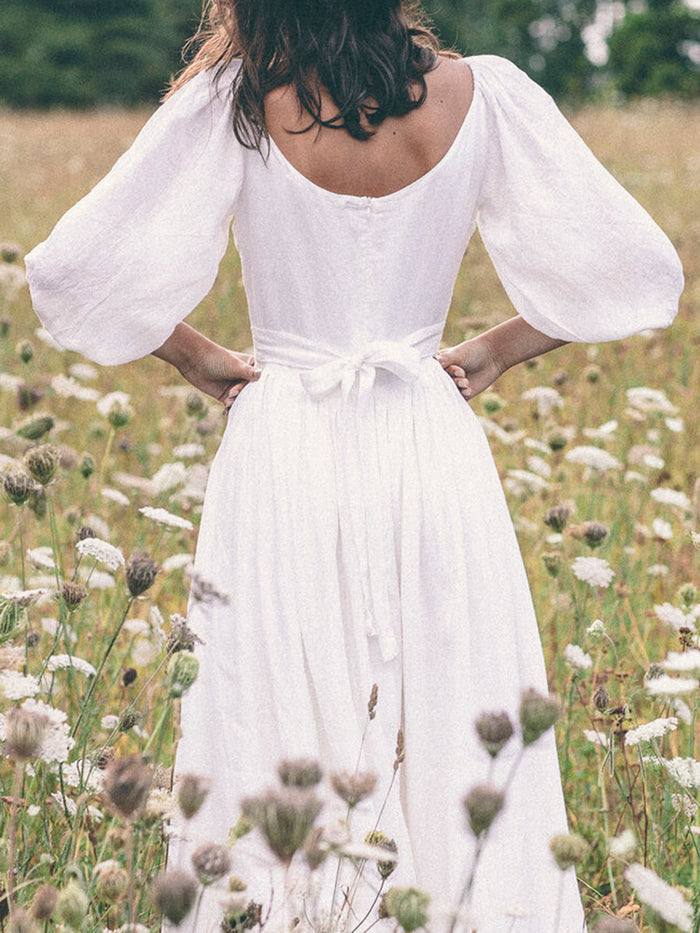 Bohemian Solid Color Maxi Dress