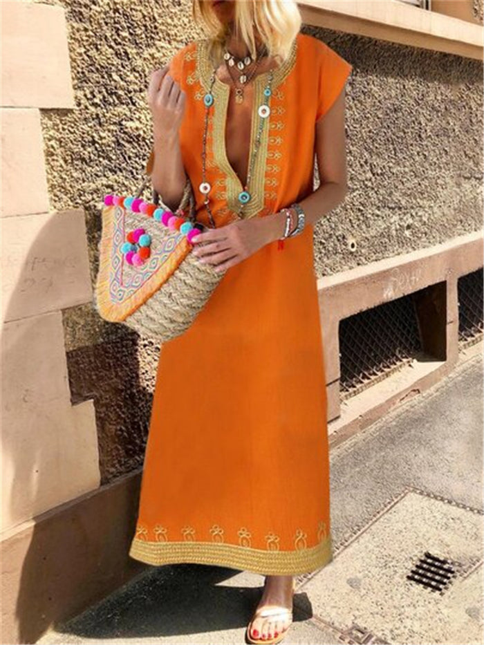 Bohemian Vintage Elegant Casual Loose Dress