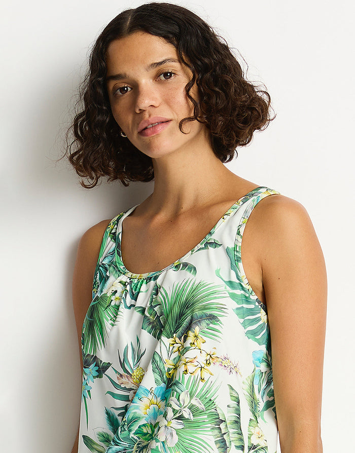 Sea Level Breezer Blouson Tankini Top - White - Simply Beach UK