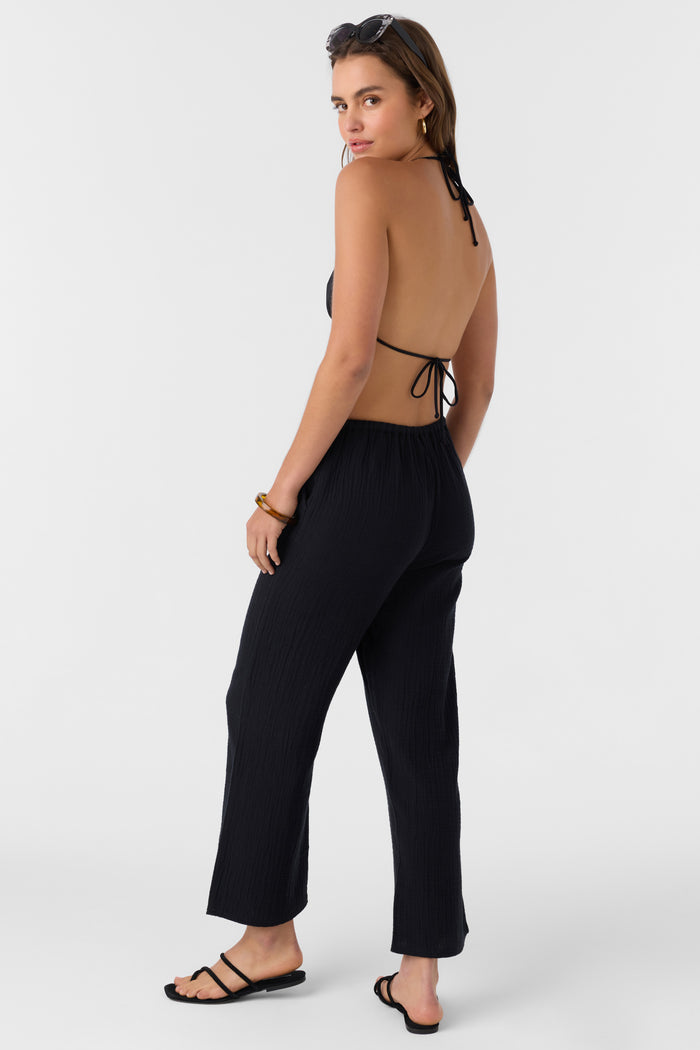 Brenda Crinkle Double Gauze Beach Pants - Black | O'Neill