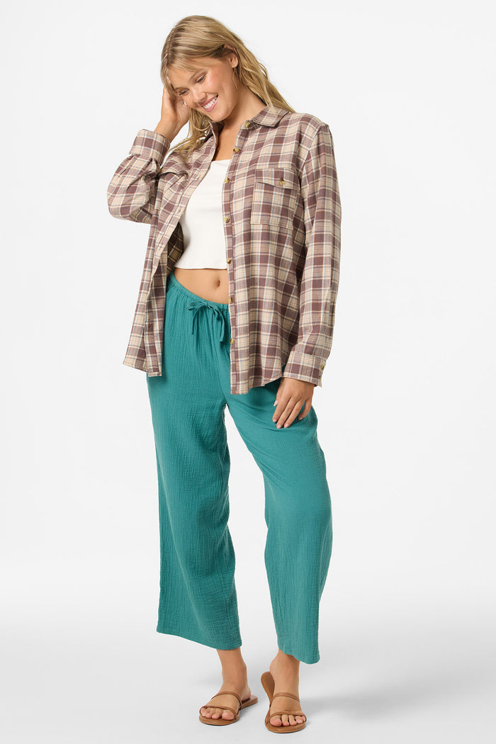 Brenda Crinkle Double Gauze Beach Pants - North Sea | O'Neill