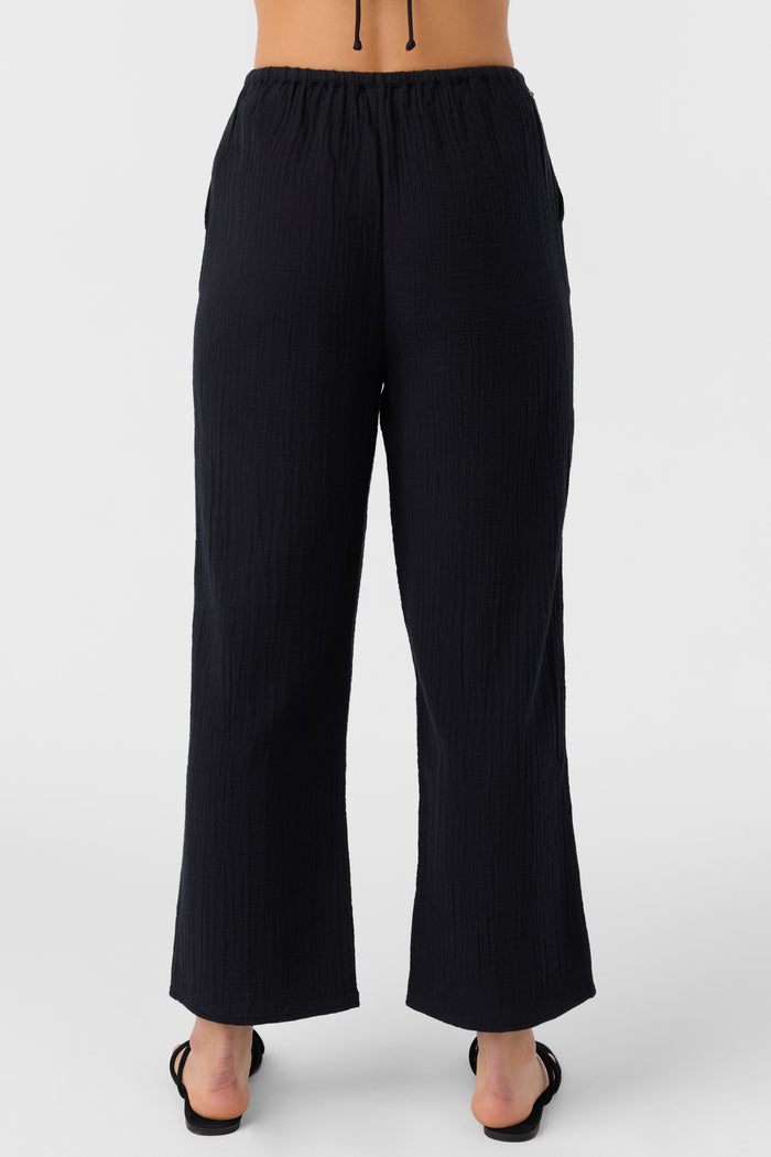 Brenda Crinkle Double Gauze Beach Pants - Black | O'Neill