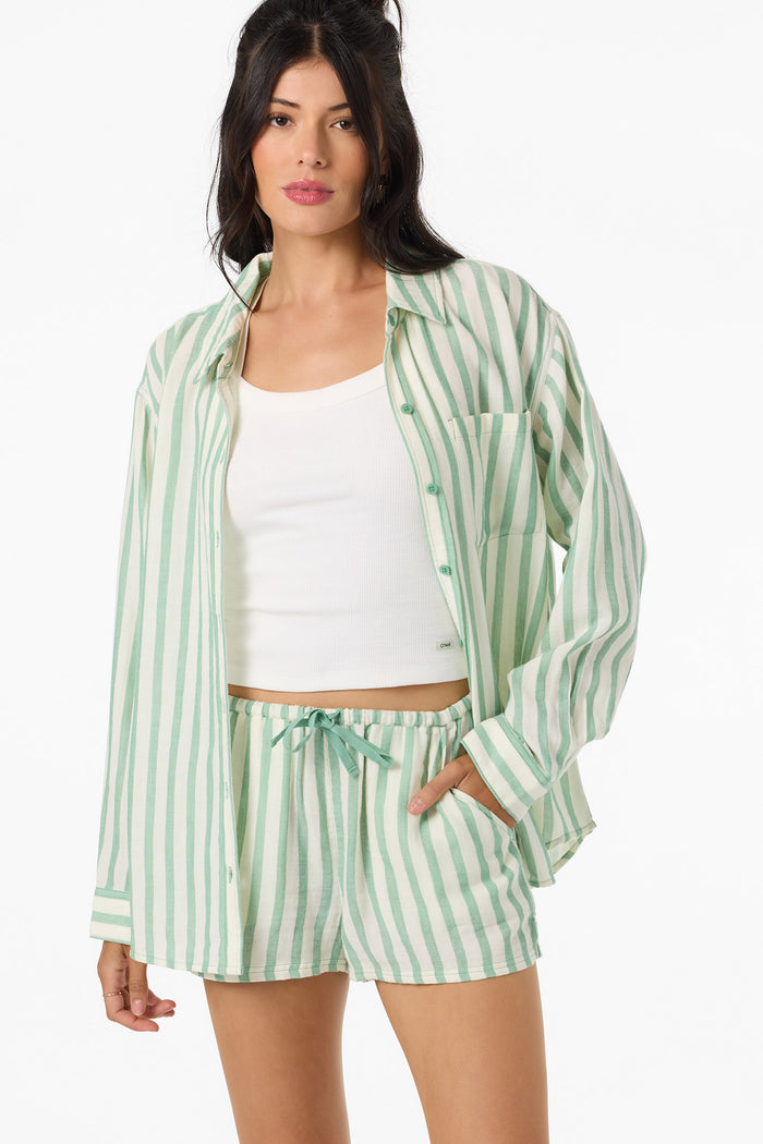 Brenda Stripe Beach Shorts - Green | O'Neill