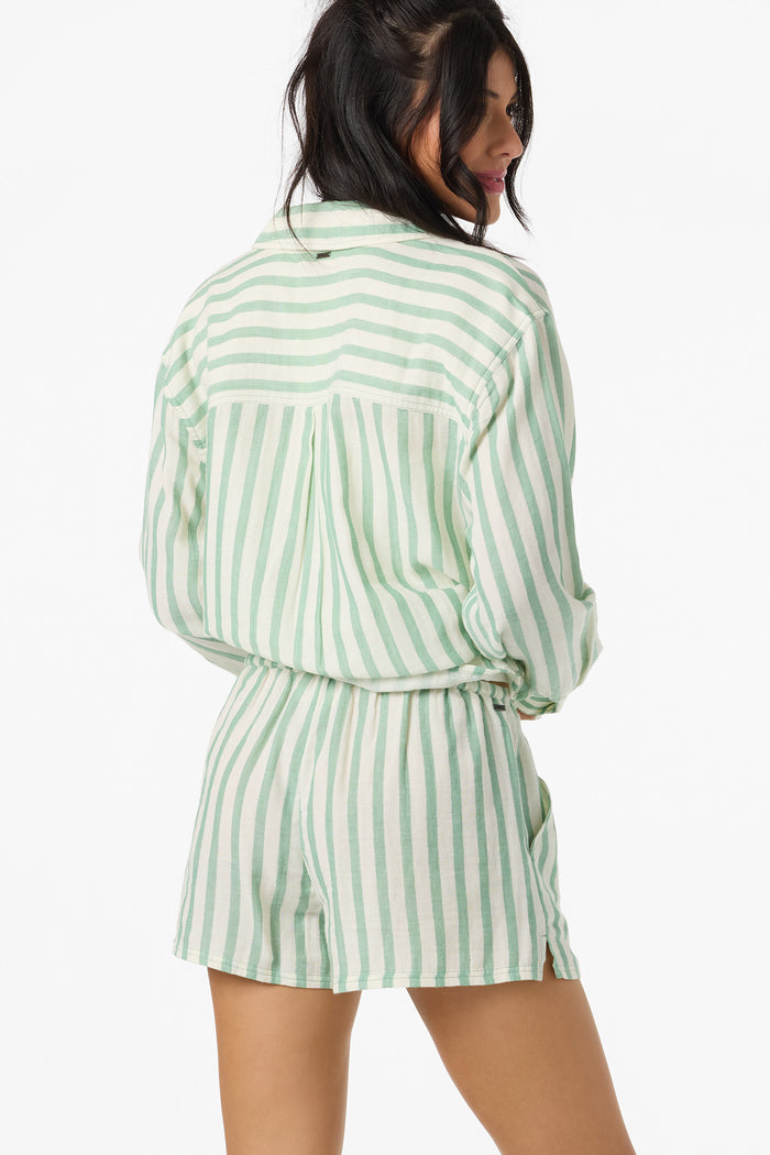 Brenda Stripe Beach Shorts - Green | O'Neill