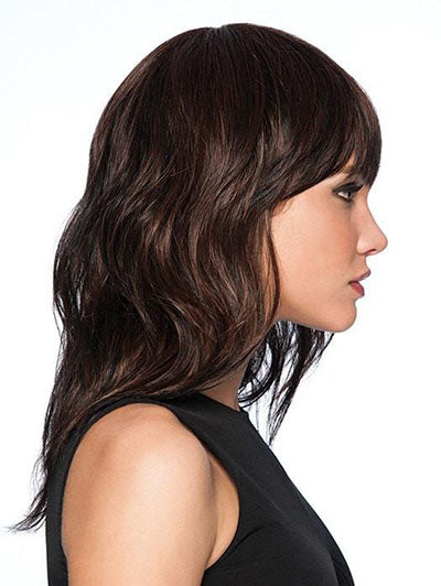 Brown and Blonde Mid-Length Curly Synthetic Wigs