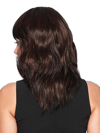 Brown and Blonde Mid-Length Curly Synthetic Wigs