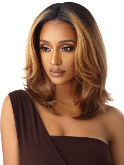 Brown Mix Color Curly Synthetic Wigs