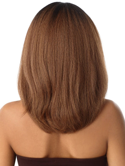 Brown Mix Color Curly Synthetic Wigs