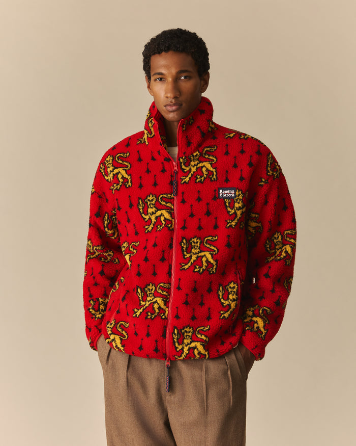 Cambridge Full Zip Classic Sherpa Red Red / XL