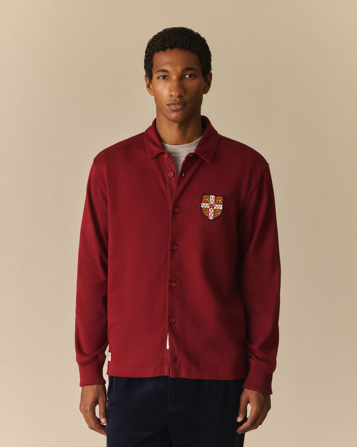 Cambridge Richie Rugby Overshirt Burgundy Burgundy / XL