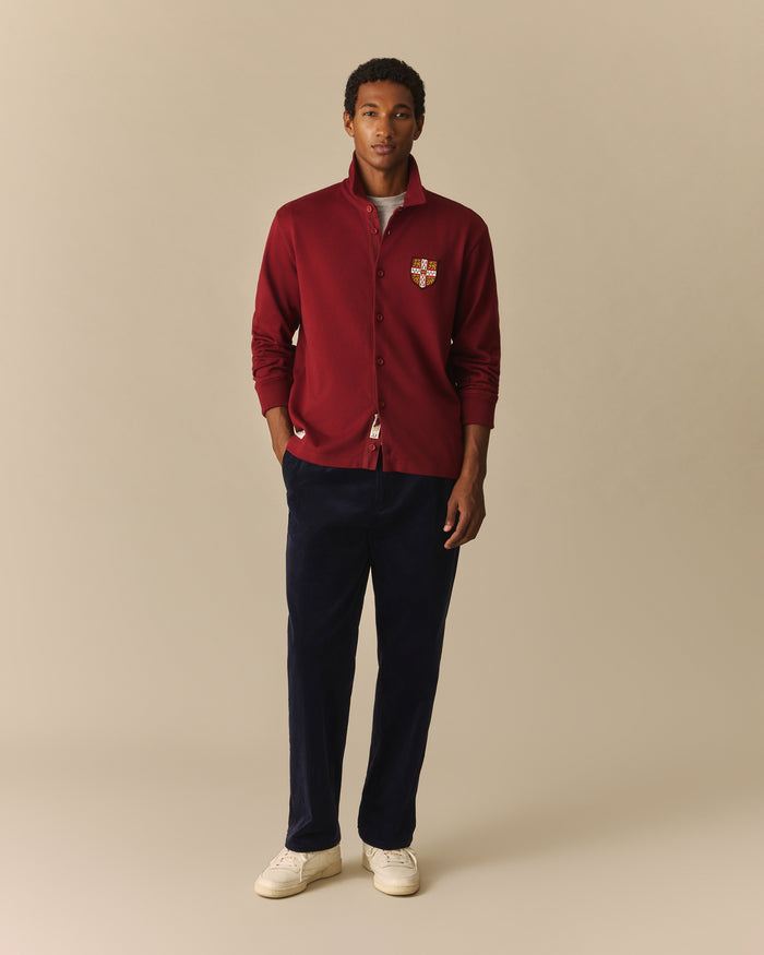 Cambridge Richie Rugby Overshirt Burgundy Burgundy / XL