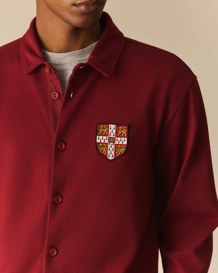 Cambridge Richie Rugby Overshirt Burgundy Burgundy / XL