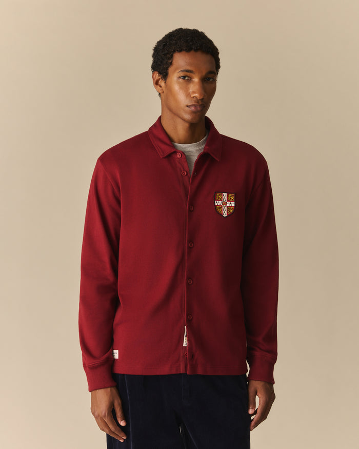 Cambridge Richie Rugby Overshirt Burgundy Burgundy / XL