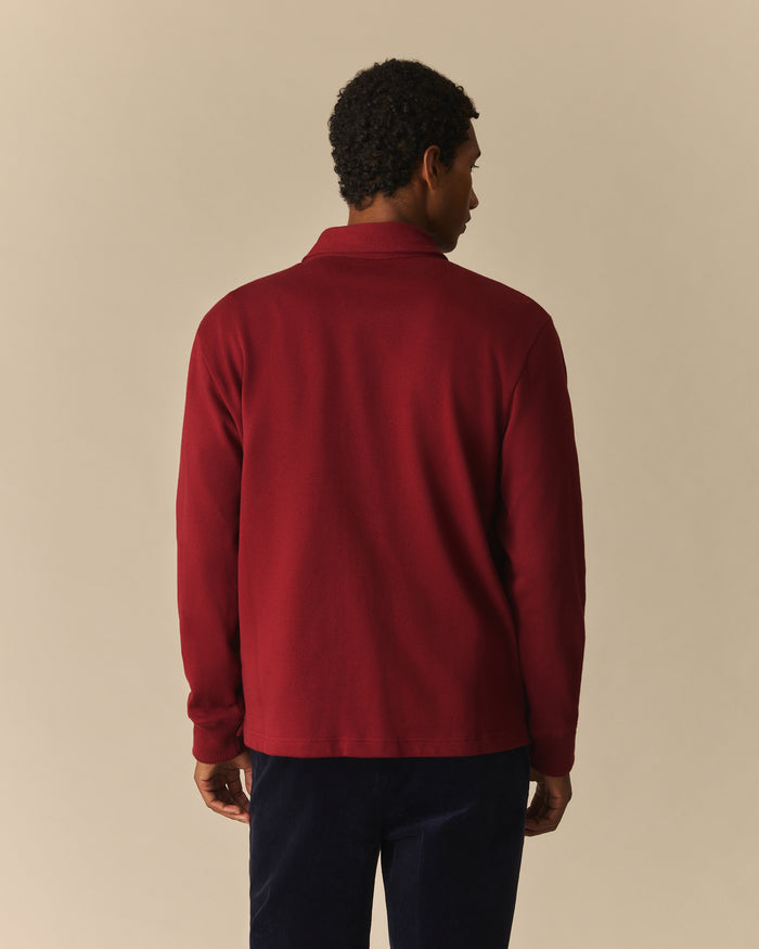 Cambridge Richie Rugby Overshirt Burgundy Burgundy / XL