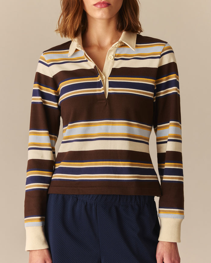 Cameron Fitted Beaumont Striped Rugby Shirt Multi-Color Multi-Color / XL