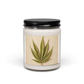 Cannabis Leaf Soy Candle — 9oz Scented Jar for Relaxation & Home Decor