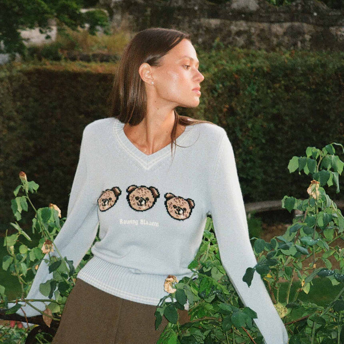 Cashmere Bears Sweater Blue