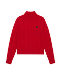 Cashmere Cable Sheep Turtleneck Diana Red