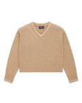 Cashmere Callie V Neck Sweater Camel