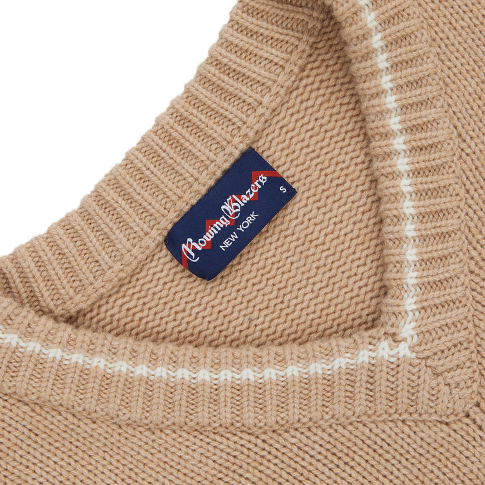 Cashmere Callie V Neck Sweater Camel