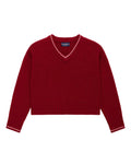 Cashmere Callie V Neck Sweater Wine