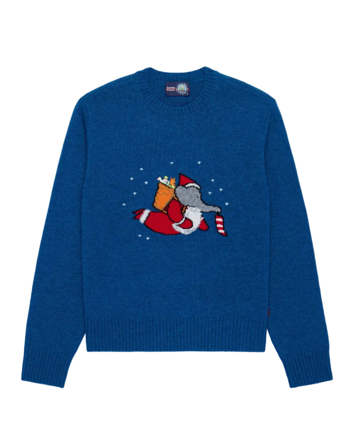 Cashmere Christmas Babar Sweater Blue