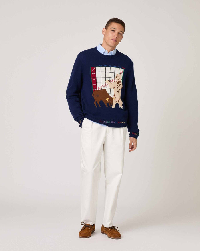 Cashmere Finance Sweater Navy