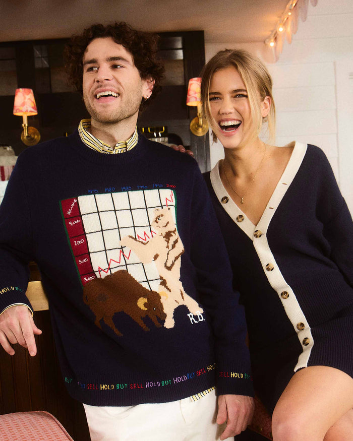 Cashmere Finance Sweater Navy
