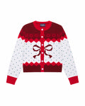 Cashmere Holiday Fairisle Cardigan Red