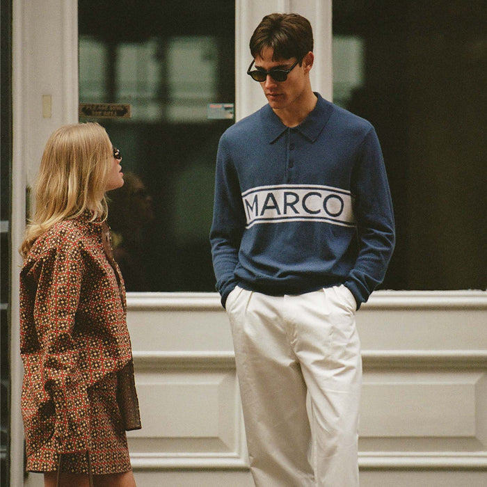 Cashmere Marco Polo Sweater Blue